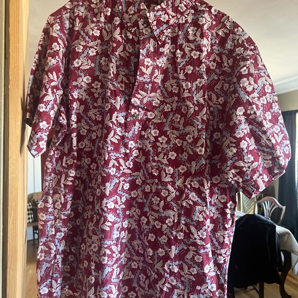 Floral Red Men's Shirt